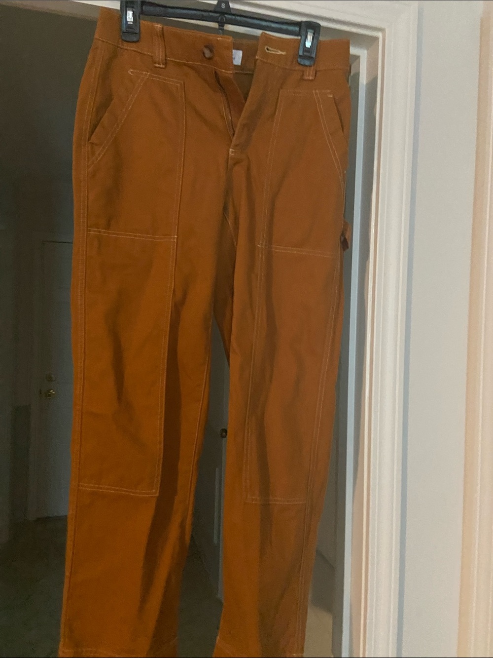 Old Navy Women's Straight-Leg Pants in Rust Brown